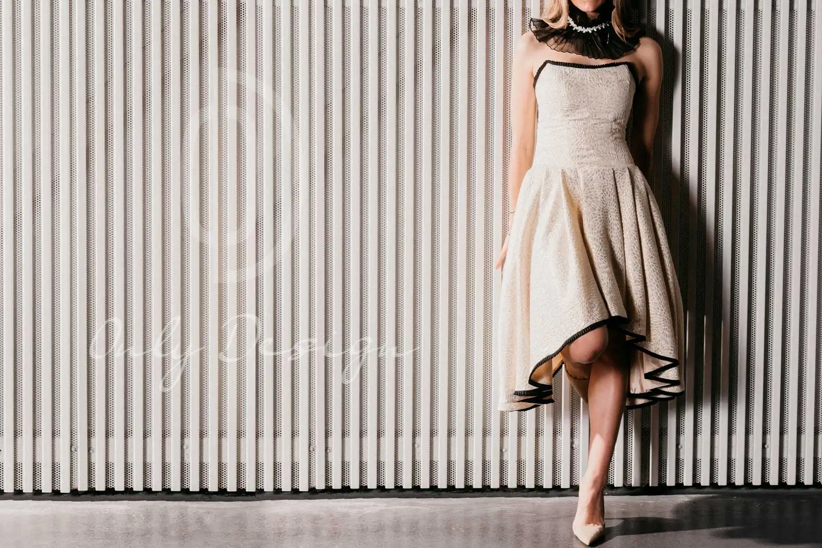 Vestido dise&ntilde;ado por Vanessa M&eacute;ndez de Only Design. Alta Costura y Moda Sostenible.
